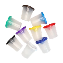 Bertie® Clear Non Spill Paint Pot Set 10pc - Default Image