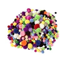 Bertie® Pom Poms Mixed Assorted Colours 1200pc - Default Image