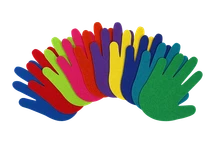 Acrylic Felt Hands Assorted Brights 60pc - Default Image