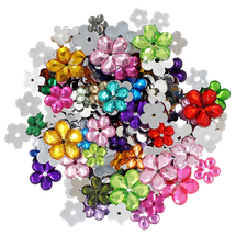 Rhinestones Assorted Flower Mix 100g