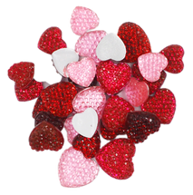 Rhinestone Sugar Hearts Assorted 35pc