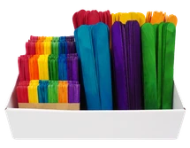 Wooden Craft Sticks Assorted Colours 600pc - Default Image