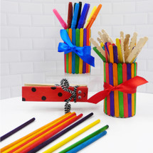 Wooden Craft Sticks Small Assorted Colours 1000pc - Product Image 2
