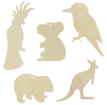 Wooden Australian Animals Set 20pc
