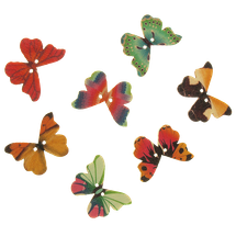 Bertie® Wooden Butterfly Buttons Assorted 100pc - Default Image