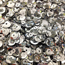 Sequin Pack Asst Sizes Silver 35g 