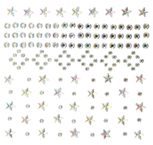 Rhinestone Sticker Pack Clear pack 1 10sht