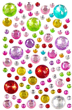 Rhinestone Circles Sticker Pack Asst 10sht