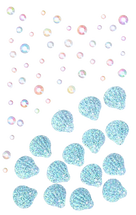Rhinestone Glitter stickers Shells 10sht