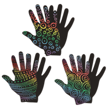 Bertie® Scratch Art Hands 20pc - Default Image