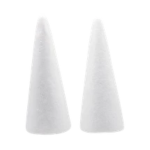 Poly Foam Cones White 18cm 5pc - Default Image