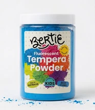 Bertie® Tempera Paint Powder Fluorescent Blue 300g