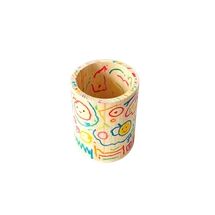 Bertie® Decorate-Your-Own Wooden Pencil Cup 6pc - Product Image 2