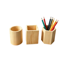 Bertie® Decorate-Your-Own Wooden Pencil Cup 6pc - Default Image