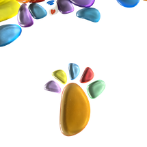 Bertie® Play And Sorting Pebbles Translucent 36pc - Product Image 2