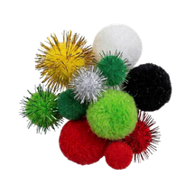 Pom Poms Assorted Christmas 500pc - Default Image