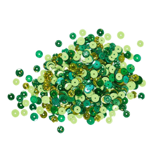 Sequin Pack Asst Sizes Green 35g  - Second Image