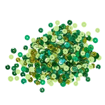 Sequin Pack Asst Sizes Green 35g  - Second Image
