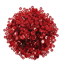 Sequin Pack Asst Sizes Red 35g 