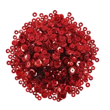 Sequin Pack Asst Sizes Red 35g 