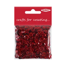 Sequin Pack Asst Sizes Red 35g  - Second Image