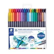Staedtler® Double Ended Watercolour Brush Pens Asst 36pc - Default Image