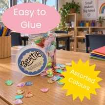 Bertie® Glitter Sequin Shells Assorted Colours 50g - Second Image