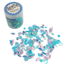 Bertie® Glitter Sequins Assorted Shapes Blue 50g