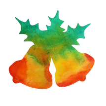 Bertie®  Colour Diffusing Paper Christmas Shapes 36pc - Product Image 2
