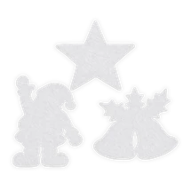 Bertie®  Colour Diffusing Paper Christmas Shapes 36pc - Default Image
