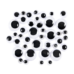 Bertie® Joggle Eyes Self Adhesive Tray 10mm, 15mm, 22mm 875pc - Default Image