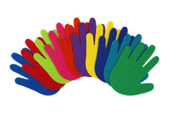 Acrylic Felt Hands Assorted Brights 60pc - Default Image