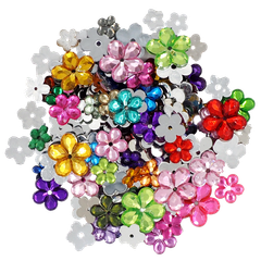 Rhinestones Assorted Flower Mix 100g