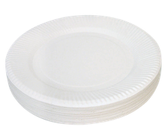 Bertie® Unwaxed Round Paper Plates 17.5cm 50pc - Default Image