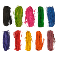 Tjanpi Coloured Raffia Assorted Colours 25g 20pc - Default Image