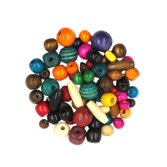 Wood Beads Assorted 150g - Default Image