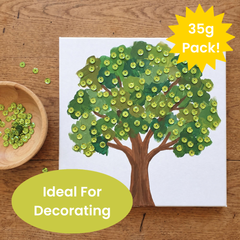 Sequin Pack Lime 8mm 35g  - Second Image