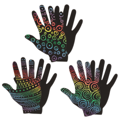 Bertie® Scratch Art Hands 20pc - Default Image