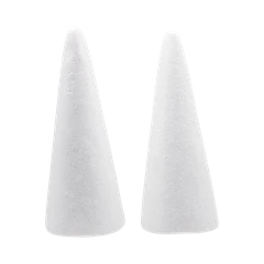 Poly Foam Cones White 18cm 5pc - Default Image