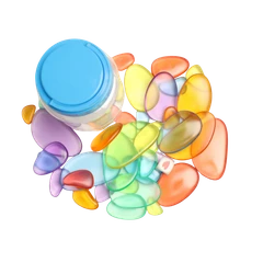 Bertie® Play And Sorting Pebbles Translucent 36pc - Default Image