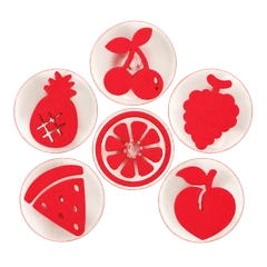 Bertie®Jumbo Easy Grip Stamps Fruit 6pc - Product Image 2