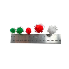 Pom Poms Assorted Christmas 500pc - Product Image 2
