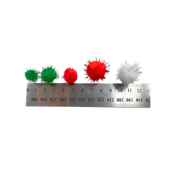 Pom Poms Assorted Christmas 500pc - Product Image 2