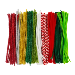 Christmas Chenille Sticks Asst 250pc - Default Image