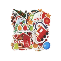 Foam Die Cut Stickers Christmas 60pc - Product Image 2