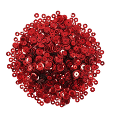 Sequin Pack Asst Sizes Red 35g  - Second Image