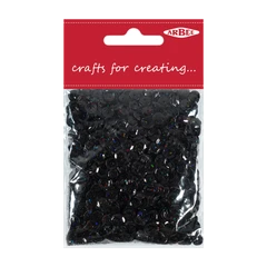 Sequin Pack 6mm Black 35g  - Second Image