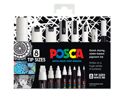 gd0dln30rh7kt32slrc7b3tm3t-12853_POSCA_Markers_Assorted_Tip_Size_Pack_White_8pc_Front_2.png