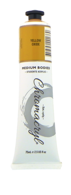 2kqmcgrfad7390ourfo9s0v705-11752_Chromacryl_Acrylic_Paint_Yellow_Oxide_75ml_Front_2.png