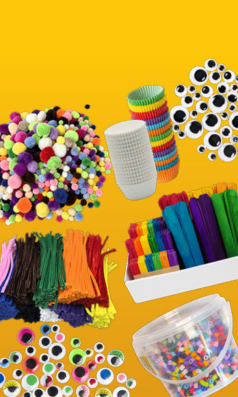 Everyday Craft Essentials – pom poms, googly eyes, pipe cleaners and craft supplies